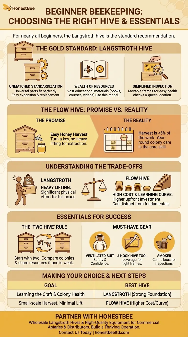 Que tipo de colmeia é recomendado para apicultores iniciantes? Comece com a Colmeia Langstroth Padrão Guia Visual