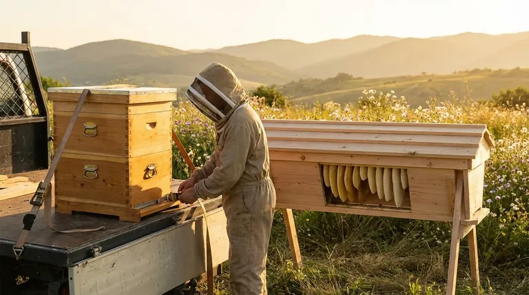 왜 랭스트로스 벌통이 탑바 벌통보다 이동하기 쉬울까요? 양봉장의 뛰어난 휴대성을 경험하세요