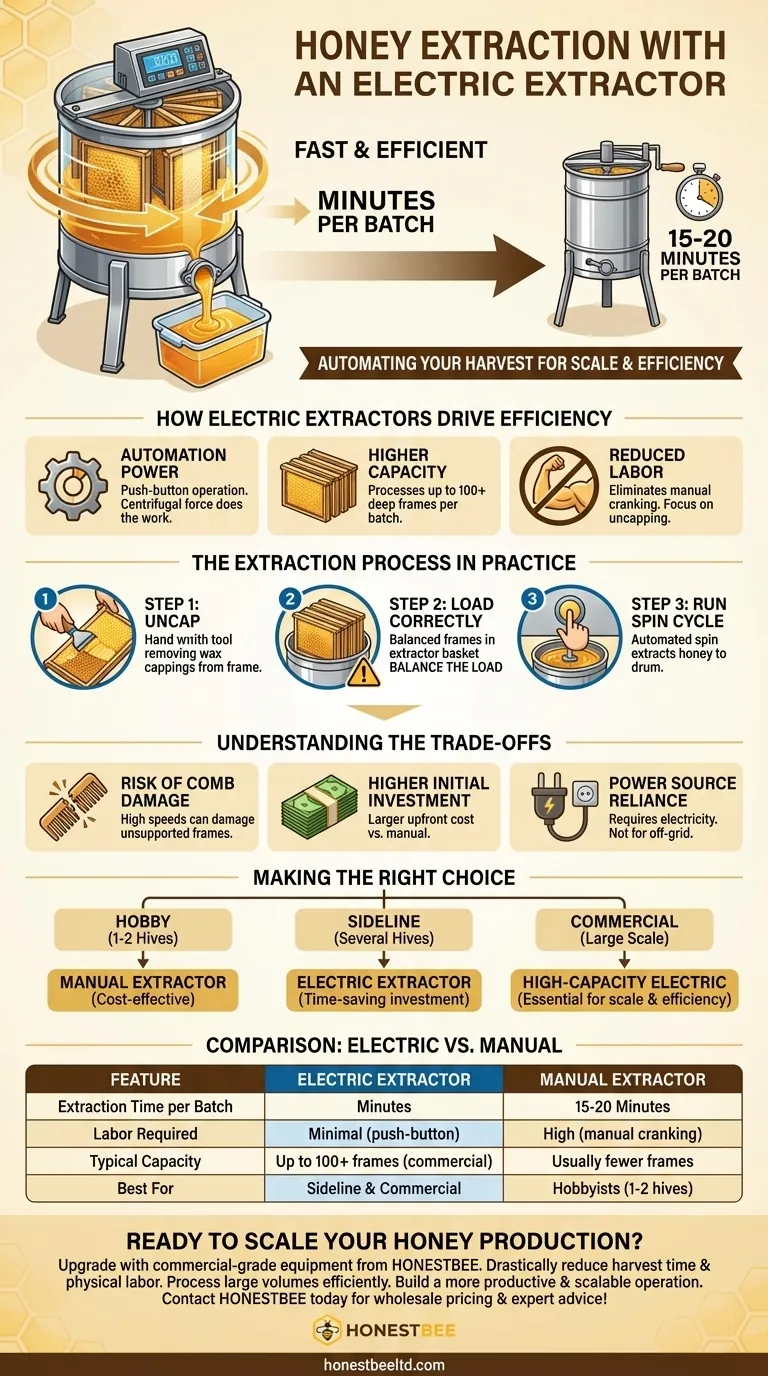 전동 꿀 추출기는 작동하는 데 얼마나 걸리나요? 효율성을 높이기 위해 수확 작업을 자동화하세요 시각적 가이드
