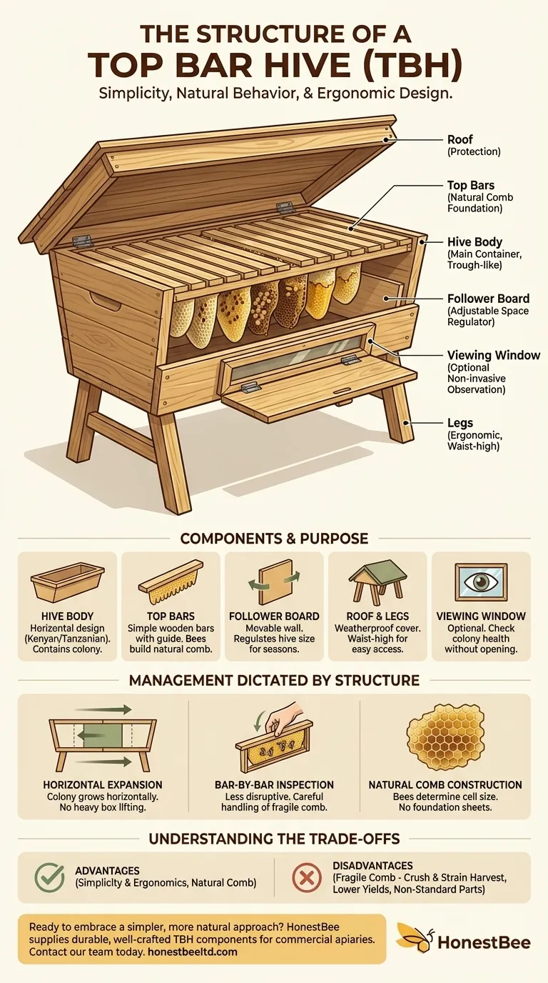 What is the structure of a top bar hive? A Simple, Natural Approach to Beekeeping Visual Guide