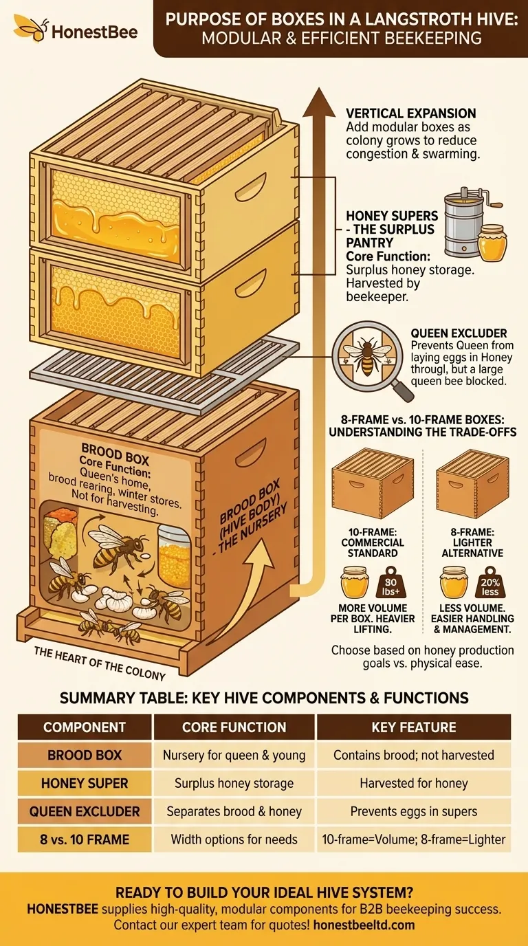 랑스트로스 벌통의 상자는 어떤 용도로 사용되나요? 모듈식 양봉 성공 가이드 시각적 가이드