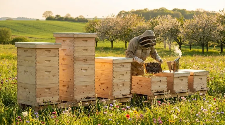 랑스트로스 벌통의 모듈식 설계가 제공하는 이점은 무엇인가요? 확장성과 효율성을 확보하세요