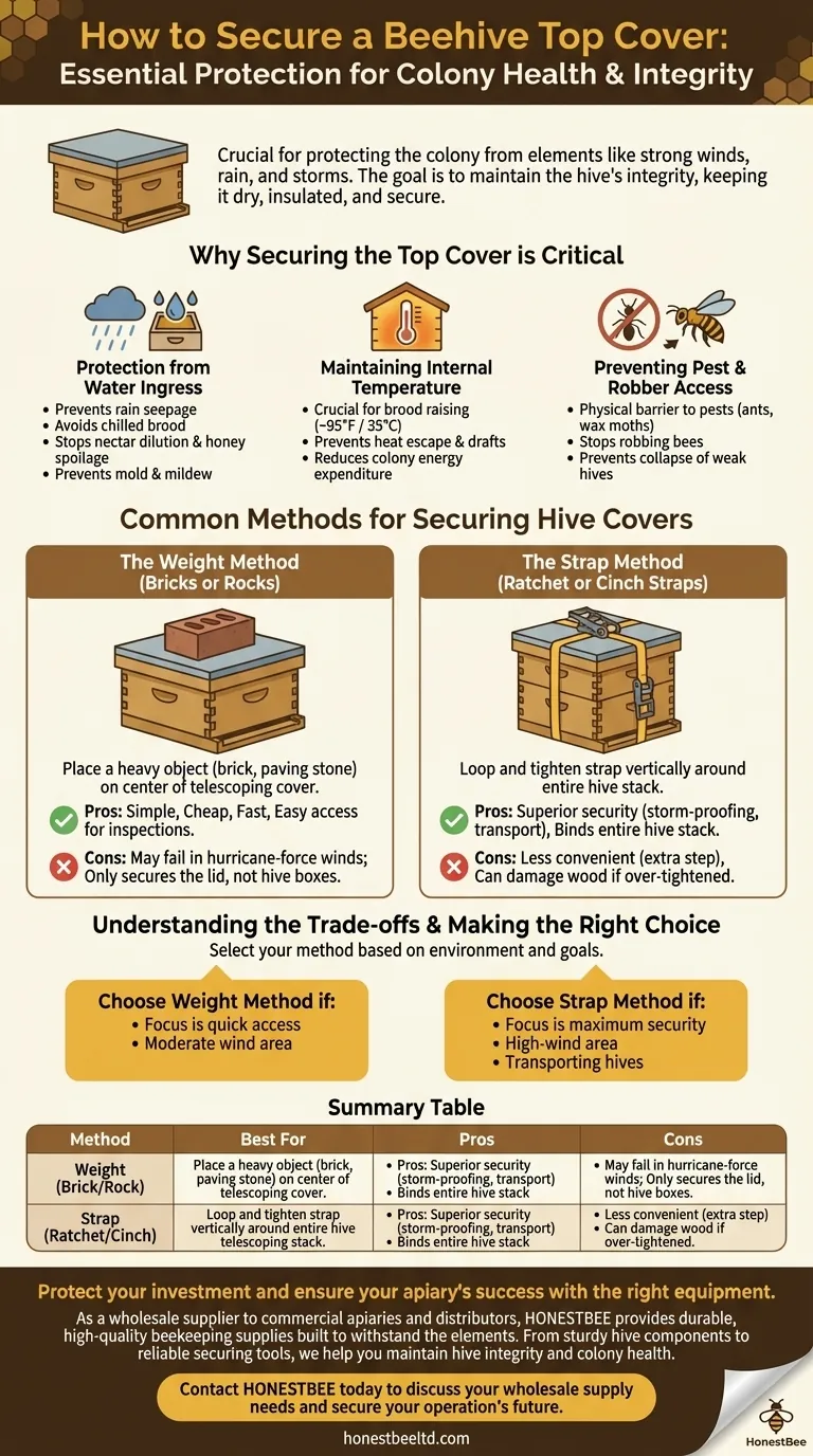 양봉업자는 벌통 뚜껑을 어떻게 고정할 수 있습니까? 바람과 날씨로부터 군집을 보호하세요 시각적 가이드