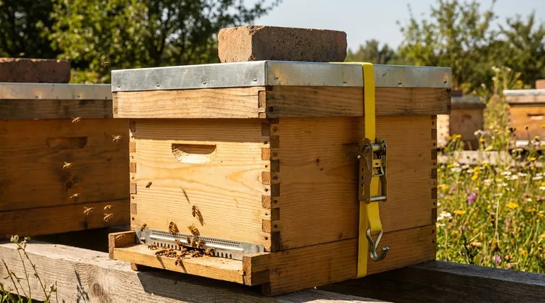 양봉업자는 벌통 뚜껑을 어떻게 고정할 수 있습니까? 바람과 날씨로부터 군집을 보호하세요