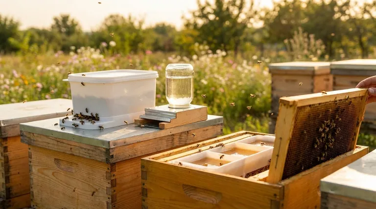Quais são os diferentes tipos de alimentadores disponíveis para colmeias? Um guia sobre alimentadores de entrada, de topo de colmeia e de quadros
