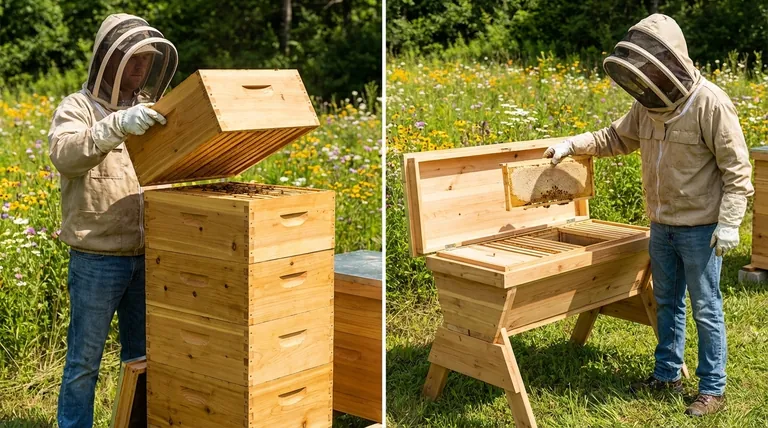 What are the box management requirements for a top bar hive vs. Langstroth? Choose Your Hive Strategy