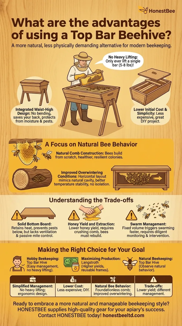 탑바 벌통의 장점은 무엇인가요? 자연 친화적이고 부담이 적은 양봉 시각적 가이드