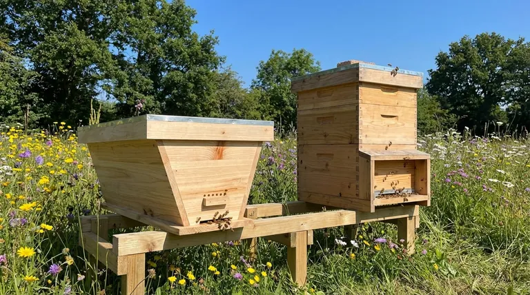 How do bees behave differently in Top Bar vs. Langstroth hives? Understand the Architectural Impact