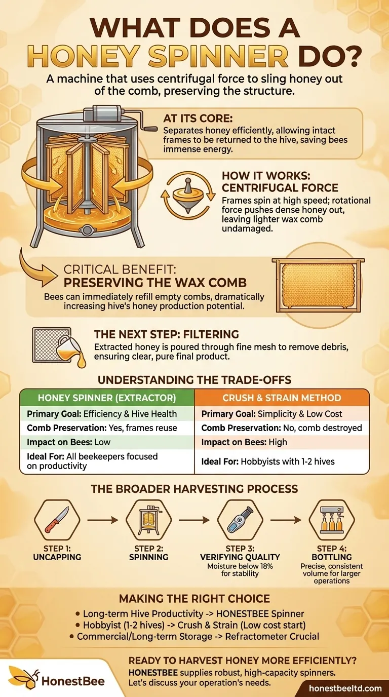 What does a honey spinner do? Maximize Honey Yields & Protect Your Hive's Health Visual Guide