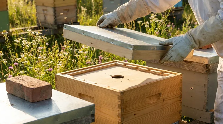 ¿Cómo se instala el techo de una colmena Langstroth? Una guía paso a paso para una colonia sana