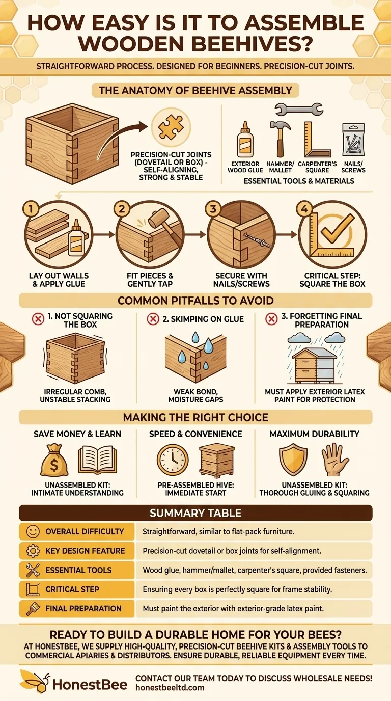 How easy is it to assemble wooden beehives? A Beginner's Guide to Simple, Sturdy Assembly Visual Guide