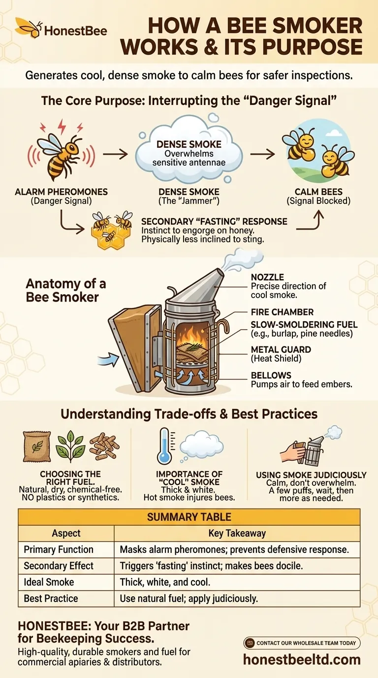 벌통 훈연기는 어떻게 작동하며 그 목적은 무엇인가요? 안전하게 벌통 검사 마스터하기 시각적 가이드