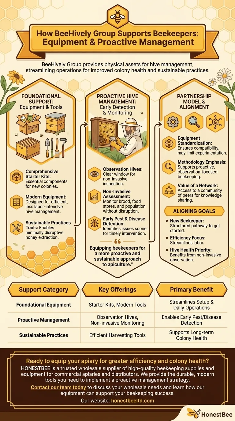 What support does BeeHively Group provide to beekeepers? Unlock Proactive Hive Management Visual Guide