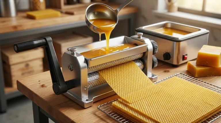 밀랍 평탄화 및 엠보싱 기계는 가공을 위해 왁스를 어떻게 준비합니까? 완벽하게 균일한 왁스 시트 만들기