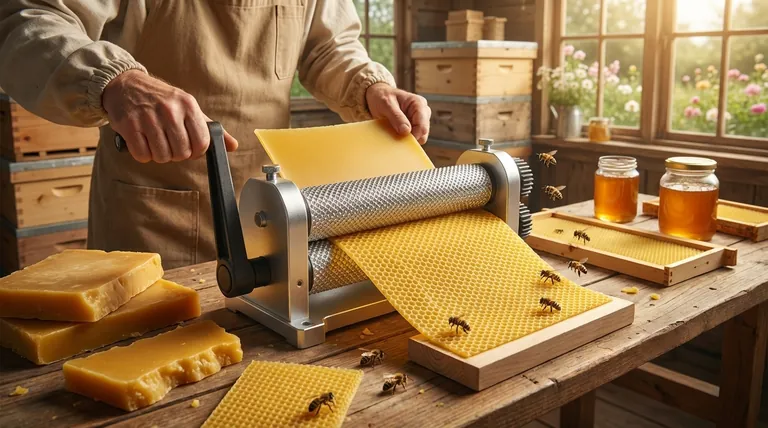 밀랍 소초판 생산에 기계를 사용하는 것의 이점은 무엇입니까? 우수한 벌통 건강 및 효율성 달성