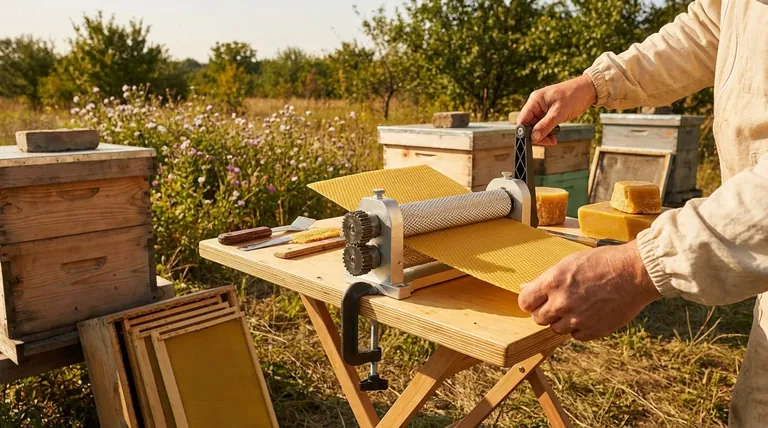 What are the portability features of the manual honeycomb embossing machine? Achieve On-Site Foundation Control