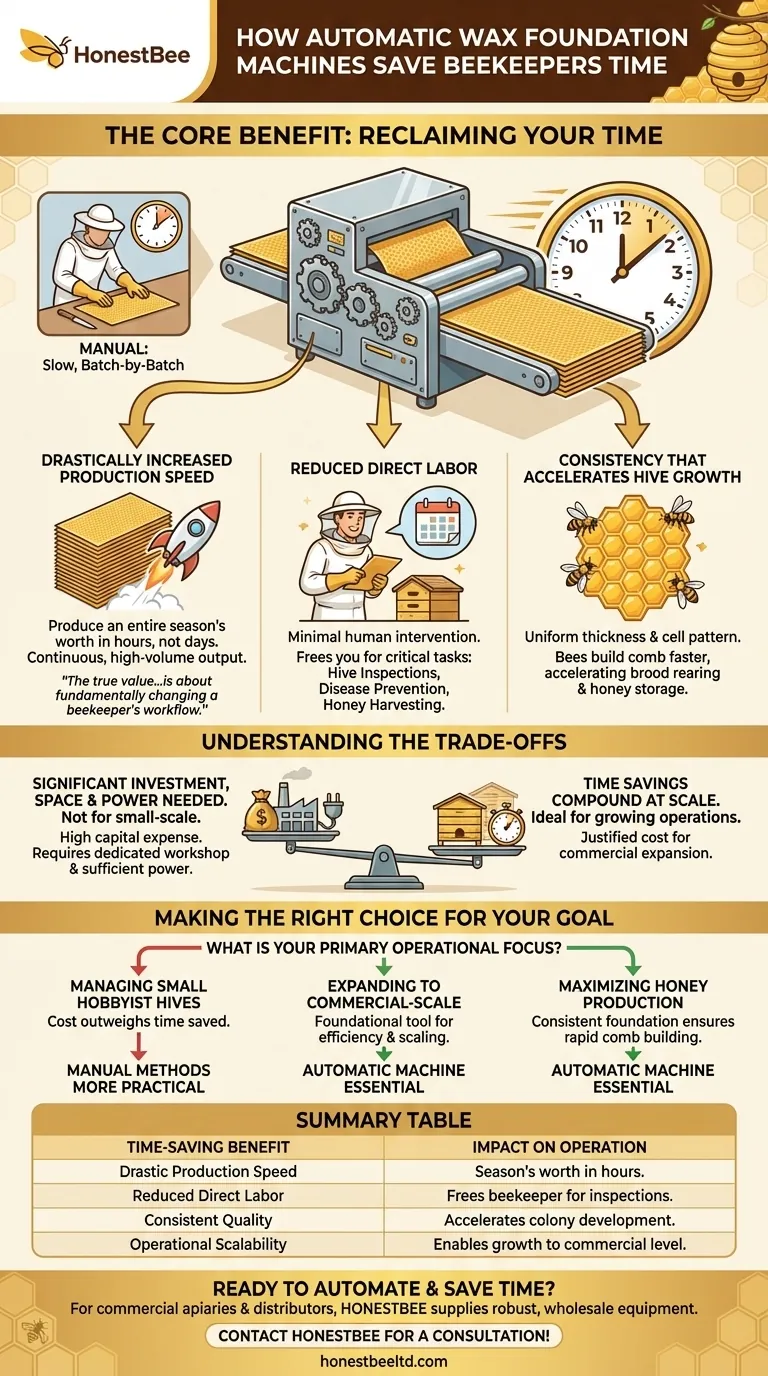 How do fully automatic wax foundation machines save time for beekeepers? Boost Your Apiary's Efficiency & Scale Visual Guide