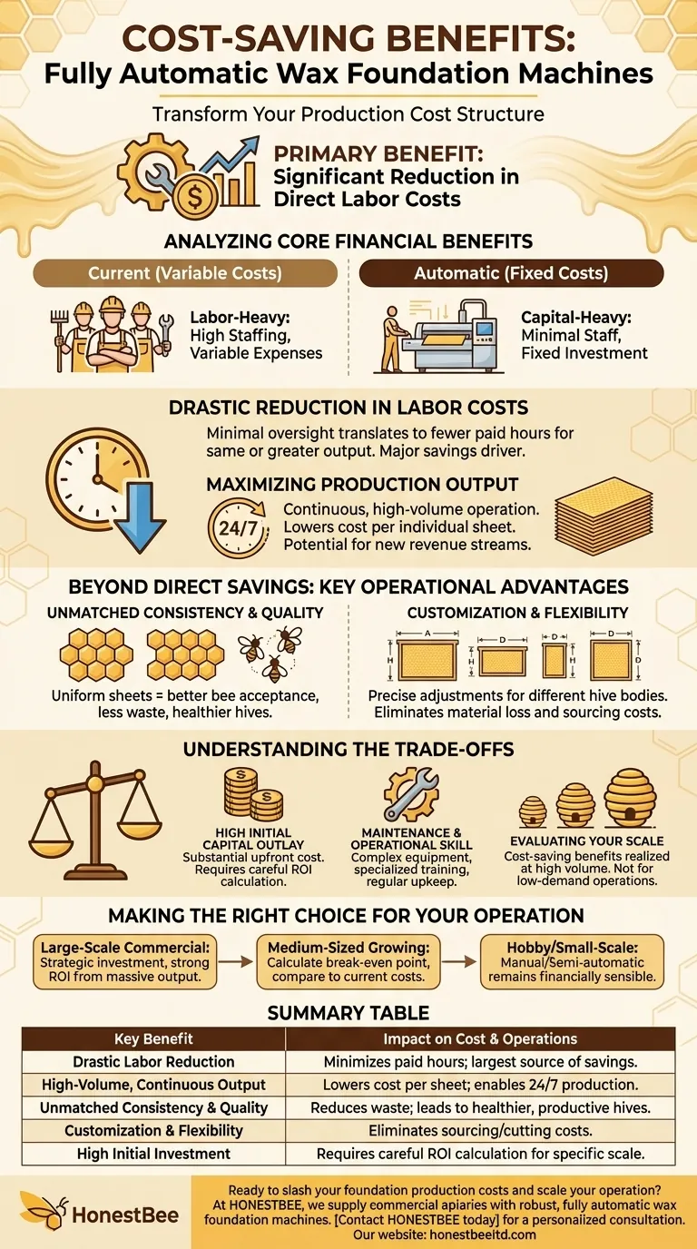 완전 자동 밀랍 소초기계 사용의 비용 절감 효과는 무엇입니까? 상업 양봉장의 ROI 극대화 시각적 가이드