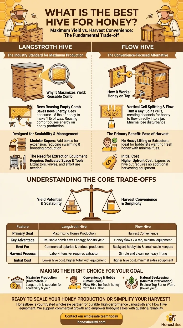 ¿Cuál es la mejor colmena para la miel? Maximice el rendimiento con Langstroth o simplifique la cosecha con Flow Hive Guía Visual