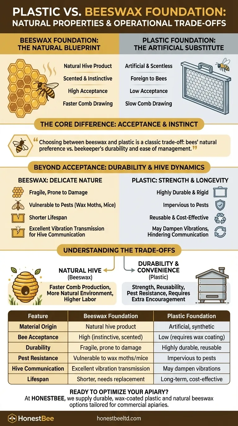 플라스틱 소초와 밀랍 소초는 어떻게 다른가요? 벌통 성공을 위한 최적의 선택 시각적 가이드