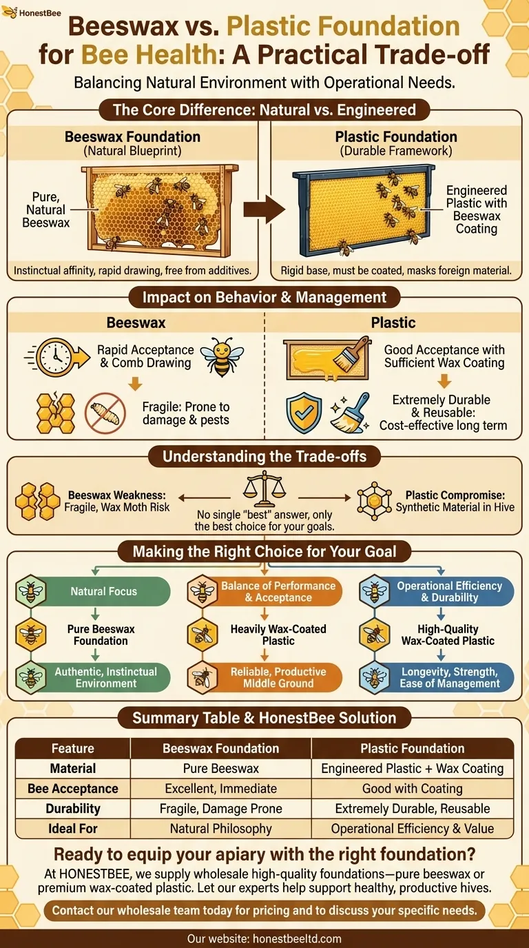 Is beeswax foundation better for bee health? Choose the Right Foundation for a Thriving Hive Visual Guide