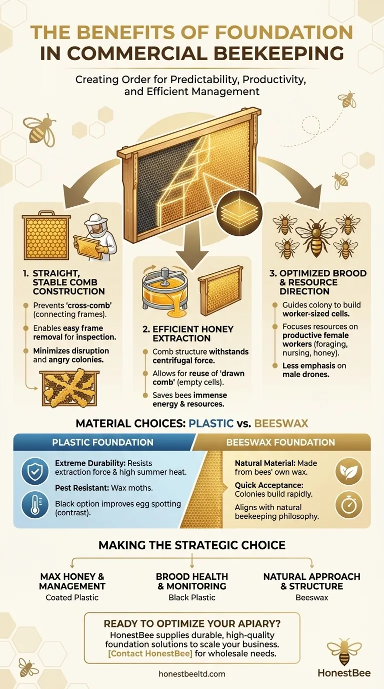 What are the benefits of using foundation in beekeeping? Achieve Order and Efficiency in Your Hives Visual Guide