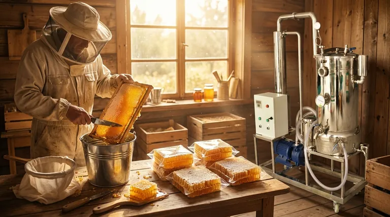What are the methods for harvesting honey from natural comb? Crush & Strain vs. Cut Comb Explained