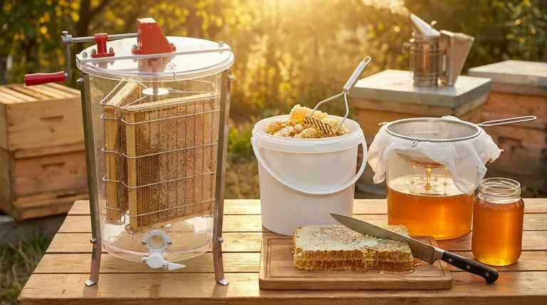 ما هو البديل الممتع والسهل لاستخدام جهاز استخلاص العسل في جني العسل؟ جرب طريقة السحق والتصفية
