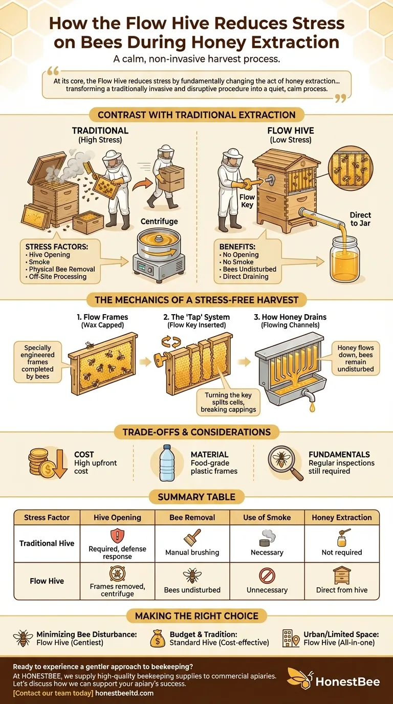 플로우 하이브(Flow Hive)는 꿀 채취 시 벌의 스트레스를 어떻게 줄여주나요? 온화한 수확을 위한 안내서 시각적 가이드