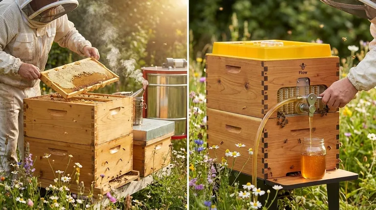In cosa si differenzia un'arnia Flow da un'arnia normale? Una guida all'apicoltura moderna vs. tradizionale