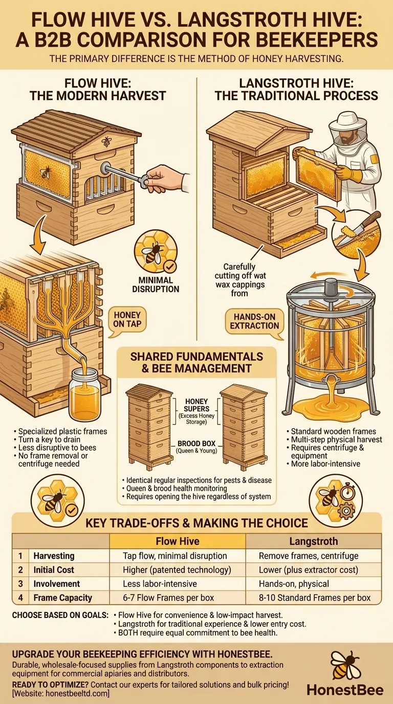 What are the main differences between Flow Hives and Langstroth hives? Uncover the Best Choice for Your Apiary Visual Guide