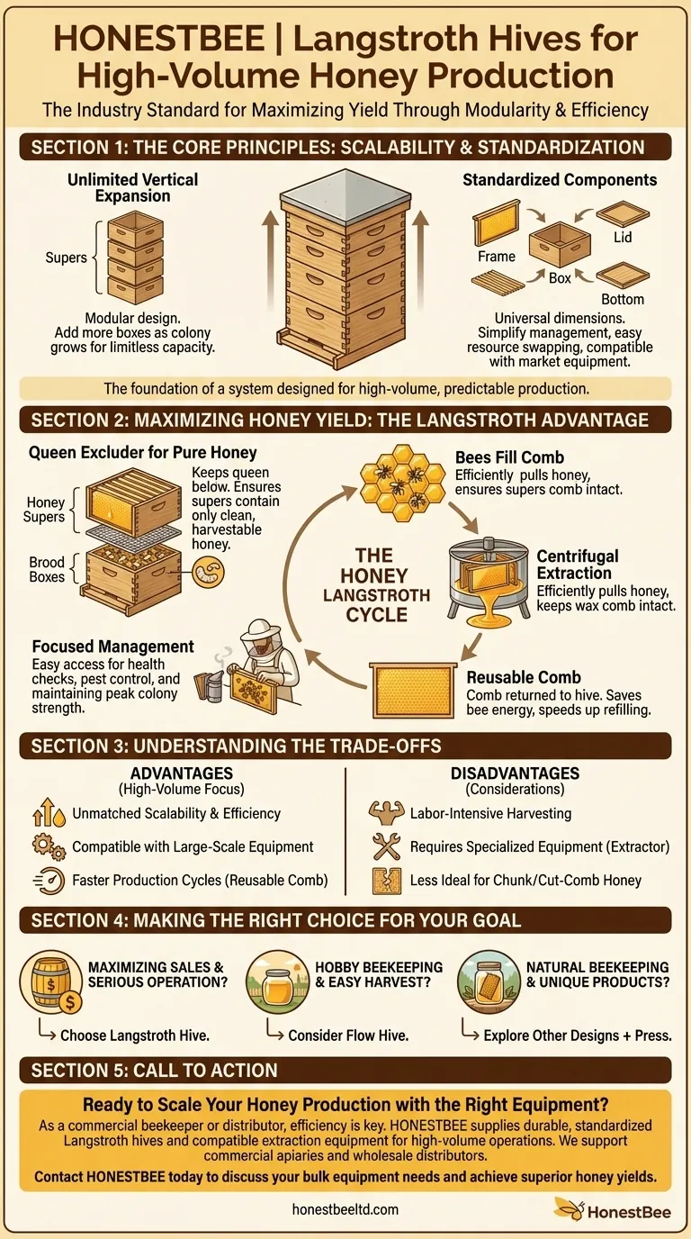 What are the advantages of using a Langstroth hive for honey production? Maximize Your Honey Yield Visual Guide