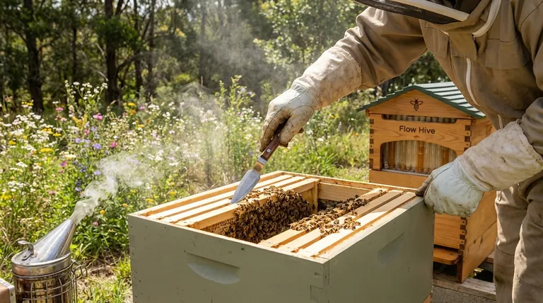 What is required for regular inspections in both Flow Hives and Langstroth hives? Essential Beekeeping Tasks Explained