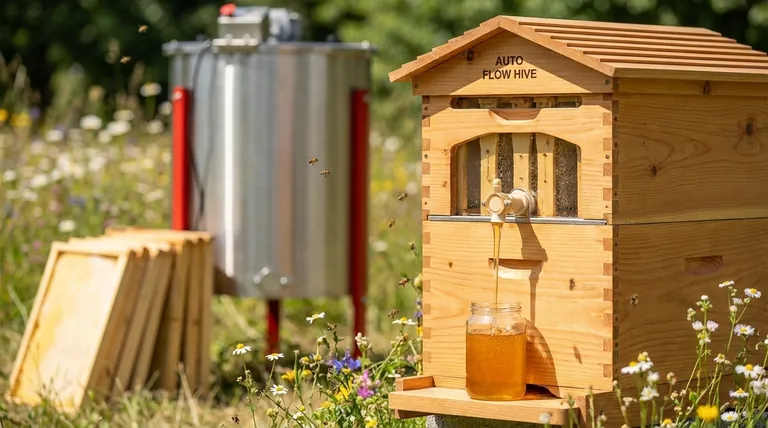 How does the Auto Flow Hive reduce labor and time for beekeepers? Streamline Your Honey Harvest