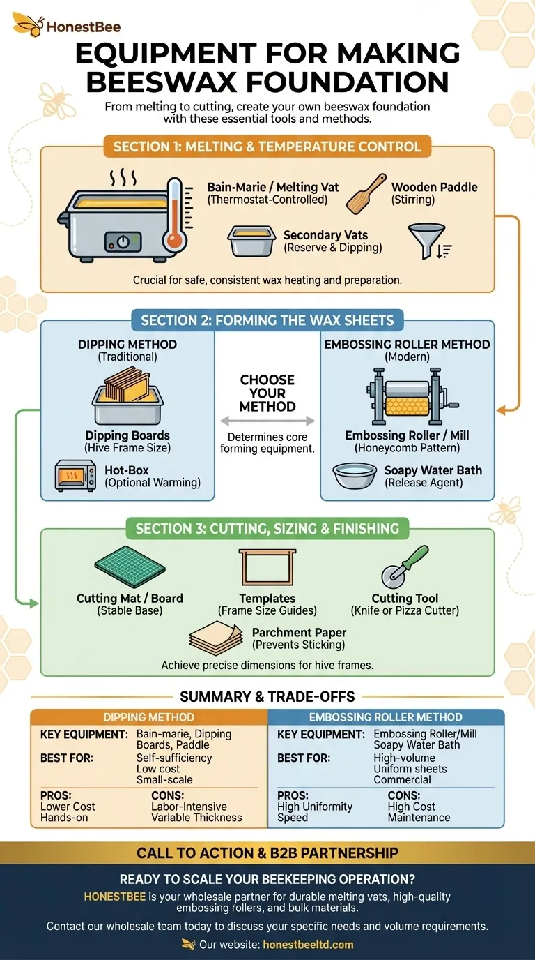 What equipment is needed to make beeswax foundation? A Guide to DIY Wax Sheet Production Visual Guide