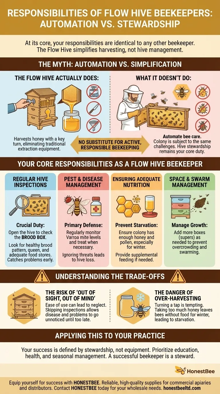 What responsibilities do beekeepers have when using Flow Hives? Beyond the Honey Tap Visual Guide