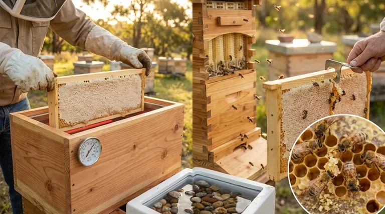 What methods can be used to liquefy crystallized honey in Flow Frames? Restore Your Harvest with Gentle Heat or Bee Power