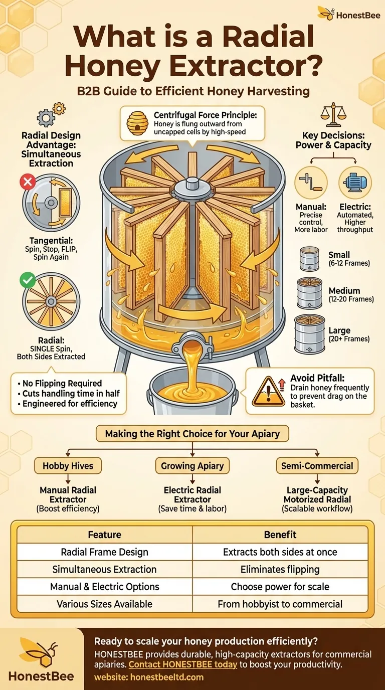 What is a radial honey extractor? Maximize Your Harvest Efficiency & Save Time Visual Guide
