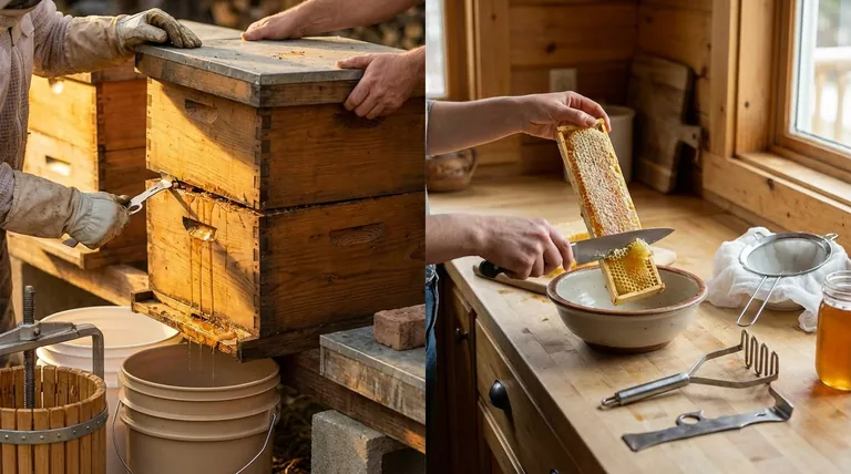 How does honey harvesting from a Warre hive differ from a top bar hive? Box vs. Comb Harvesting Explained