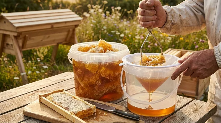 What is the method for processing honey from top bar hives? A Guide to Simple Crush & Strain