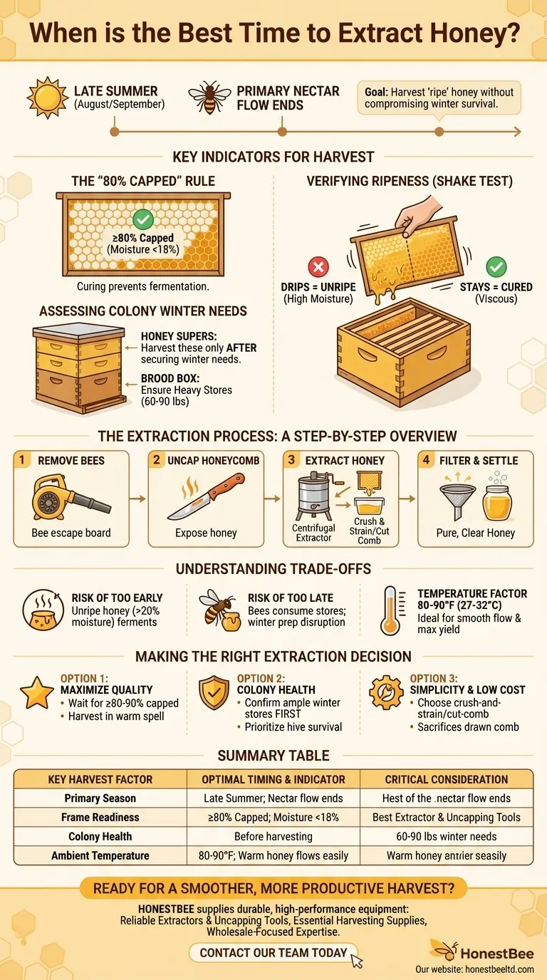 When is the best time to extract honey? Maximize Quality & Protect Your Hive Visual Guide