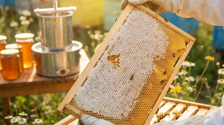 What should be the condition of the frames before harvesting honey? Achieve a Perfect Harvest with the 80% Capping Rule