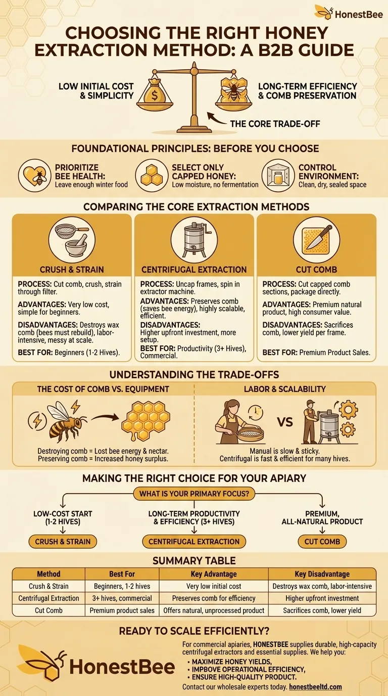 꿀 채취 방법을 선택할 때 무엇을 고려해야 할까요? 벌집 건강 및 수확 효율성 극대화 시각적 가이드