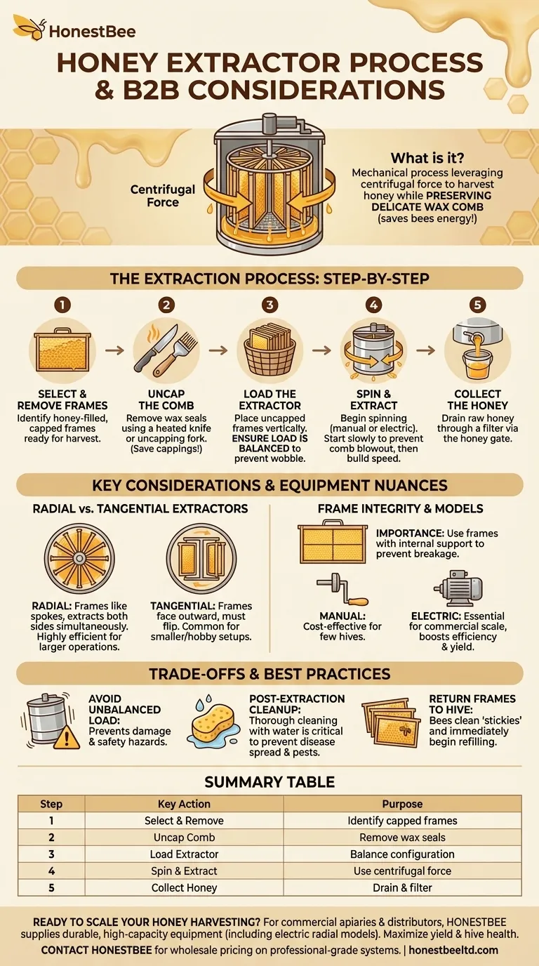 What is the process of using a honey extractor? A Step-by-Step Guide to Efficient Honey Harvesting Visual Guide