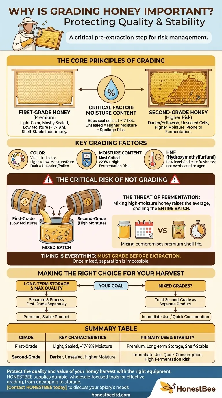 꿀 등급 분류가 중요한 이유는 무엇입니까? 수확물을 변질로부터 보호하고 품질을 극대화하세요 시각적 가이드