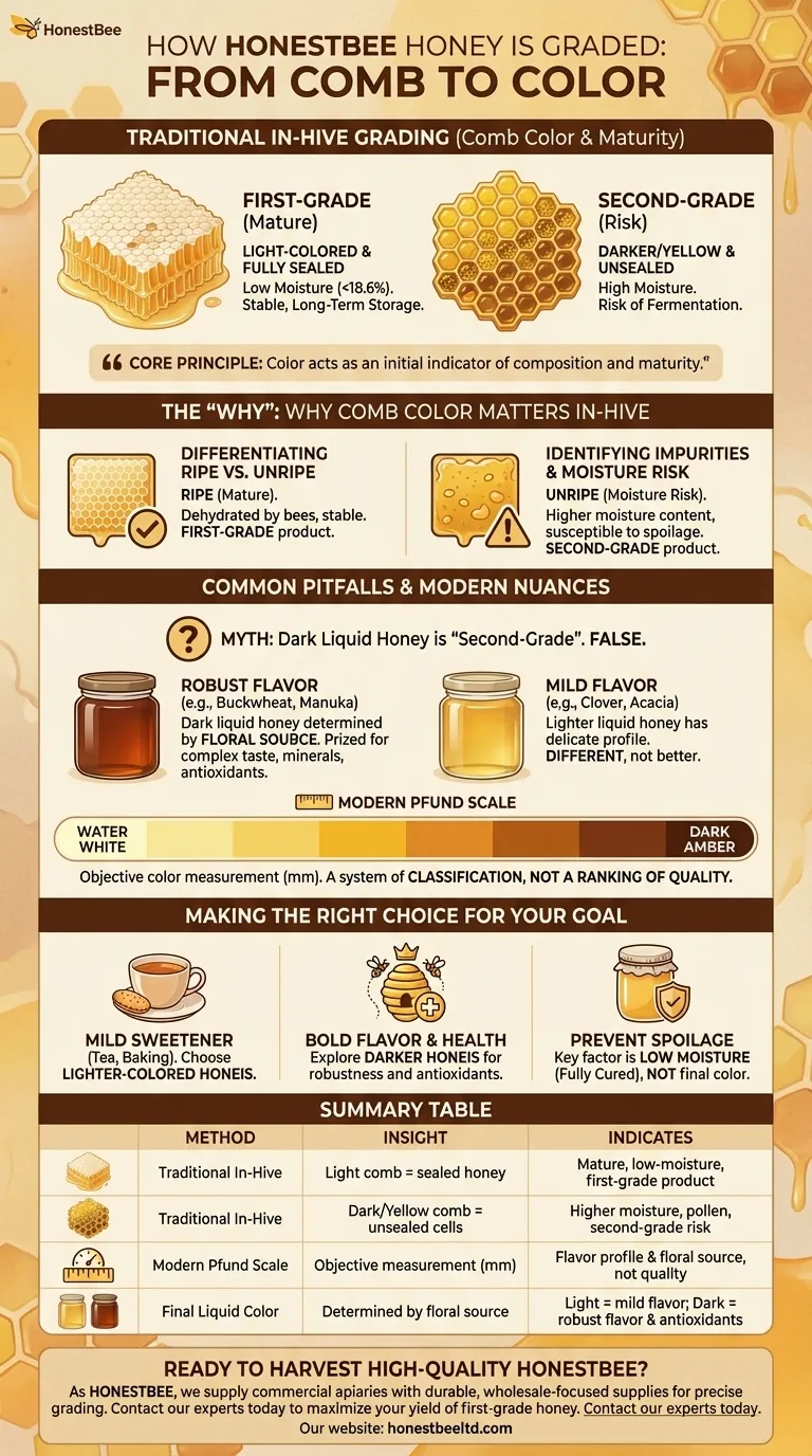 꿀은 색상에 따라 어떻게 등급이 매겨지나요? 양봉가를 위한 품질 및 풍미 가이드 시각적 가이드