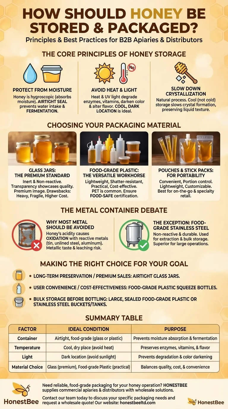 꿀은 어떻게 보관하고 포장해야 할까요? 적절한 용기로 풍미와 품질을 보존하세요 시각적 가이드