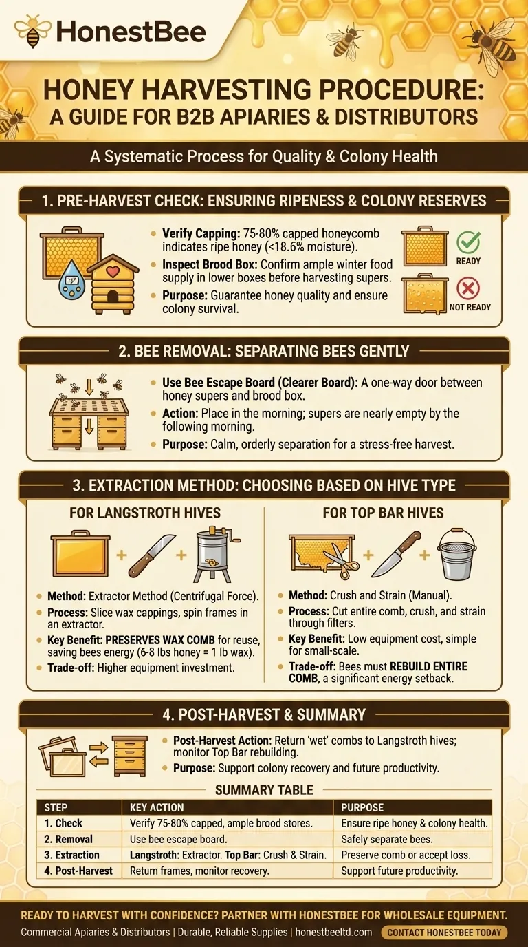 What is the procedure for harvesting honey from a hive? A Step-by-Step Guide for Beekeepers Visual Guide