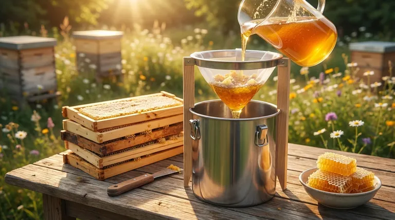 What is the simple straining method for honey processing? A Guide to Raw Honey for Hobbyists