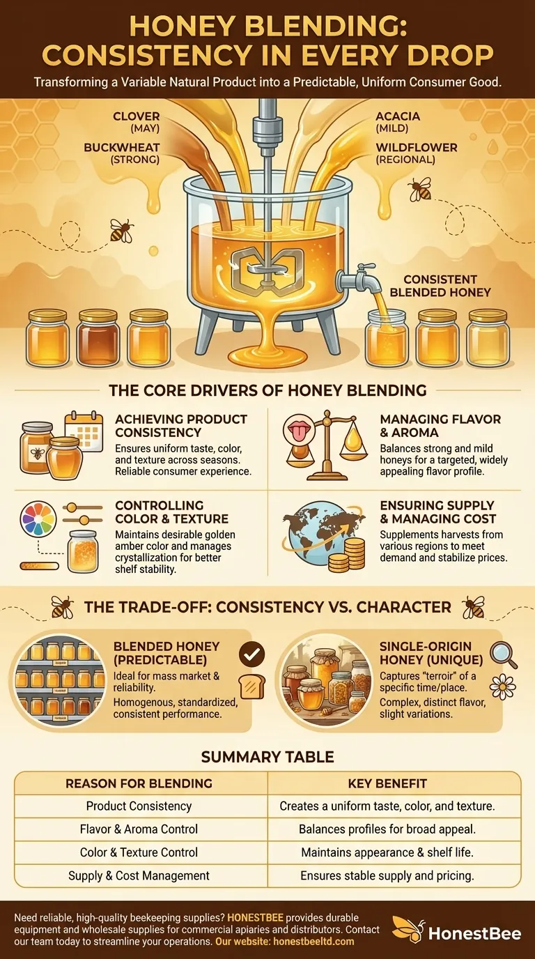 꿀 블렌딩이란 무엇이며 왜 이루어지나요? 일관된 맛과 공급 달성 시각적 가이드